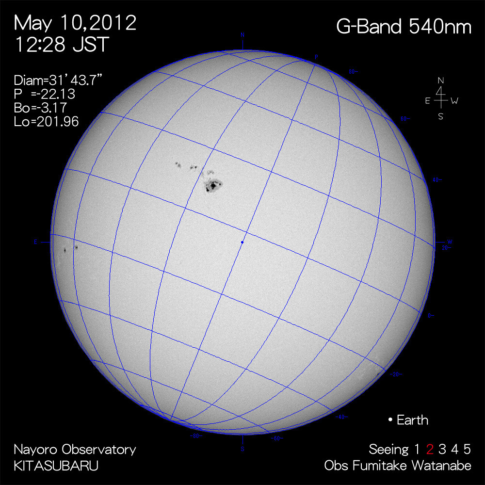 2012年5月10日540nm波長の太陽