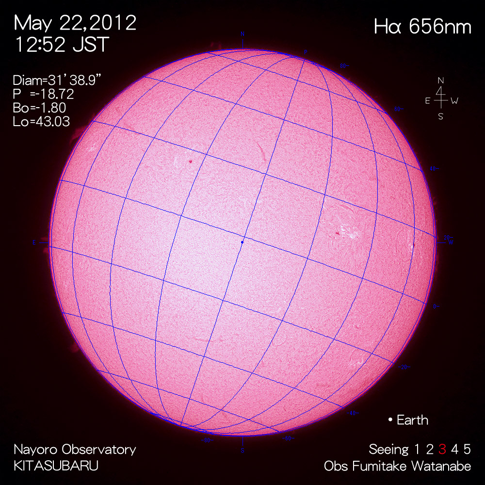 2012年5月22日Hα波長の太陽