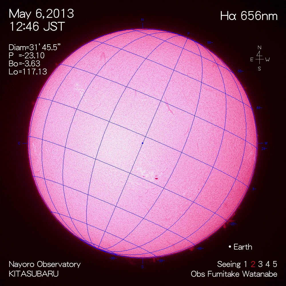2013年5月6日Hα波長の太陽
