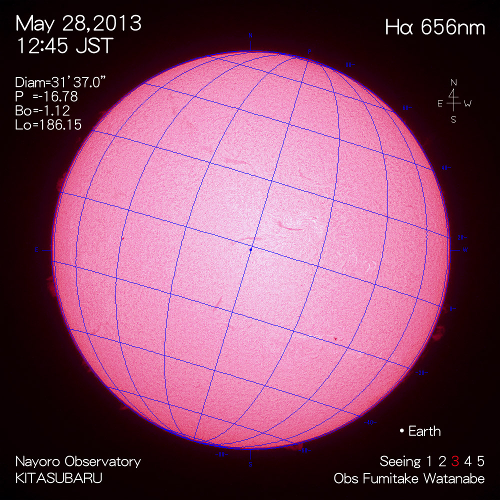 2013年5月28日Hα波長の太陽