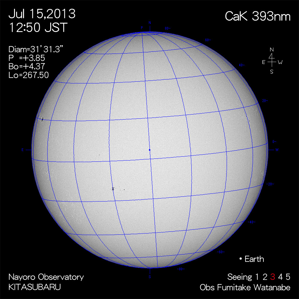 2013年7月15日540nm波長の太陽