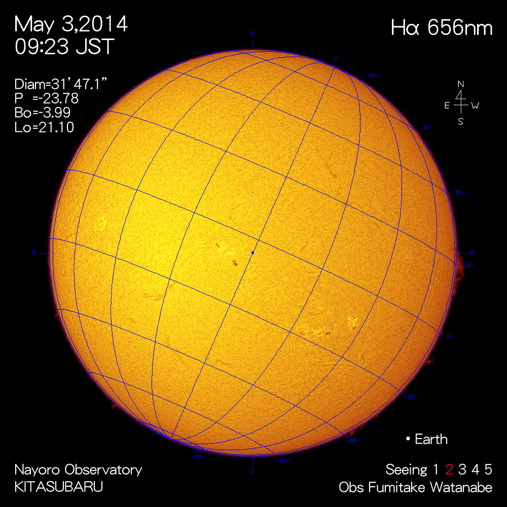 2014年5月3日Hα波長の太陽