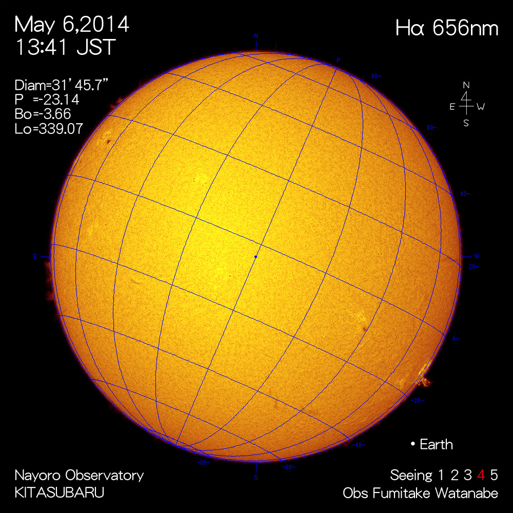 2014年5月6日Hα波長の太陽