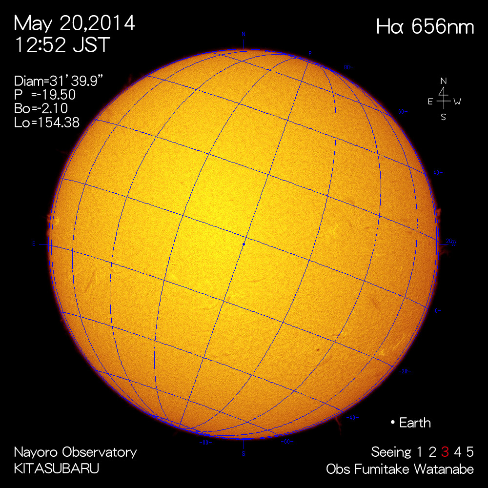 2014年5月20日Hα波長の太陽