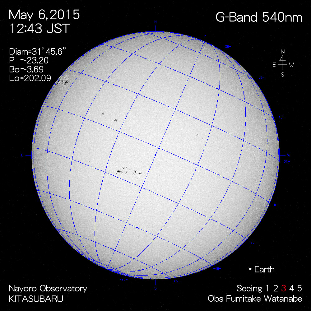 2015年5月6日540nm波長の太陽