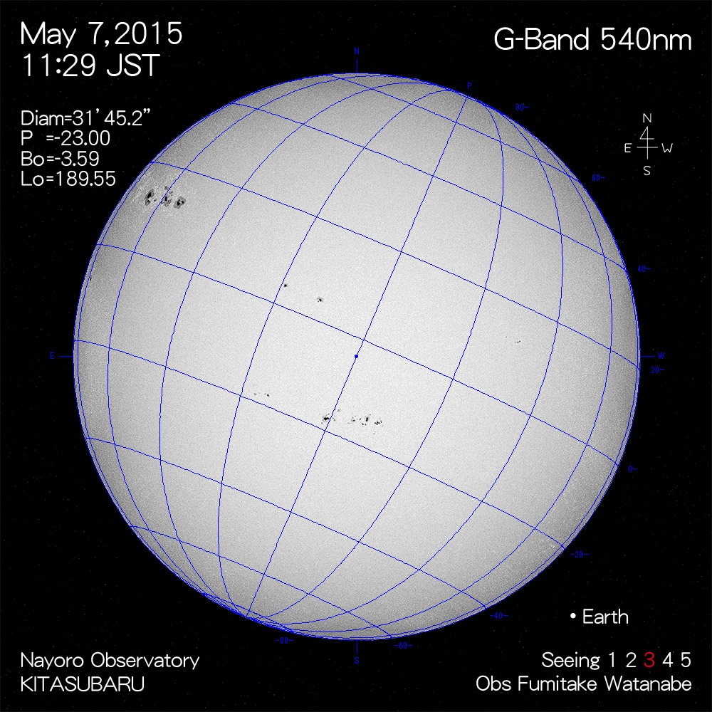 2015年5月7日540nm波長の太陽