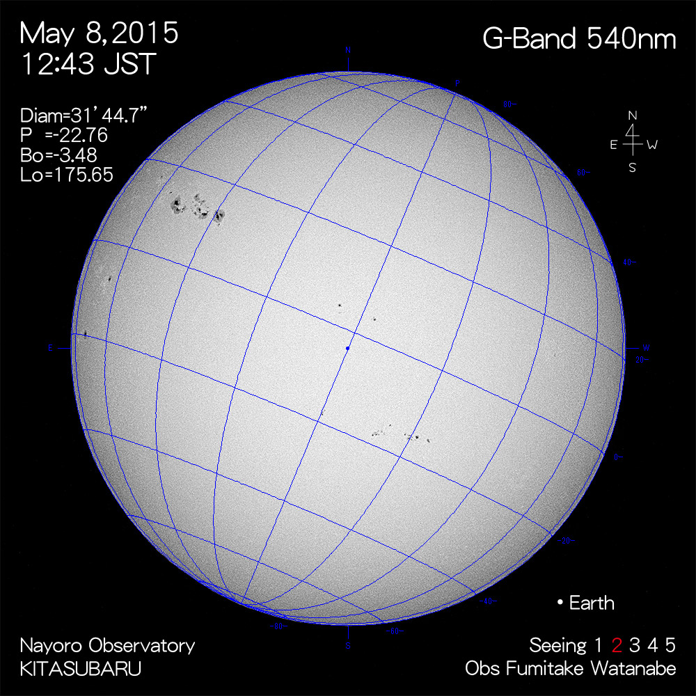 2015年5月8日540nm波長の太陽