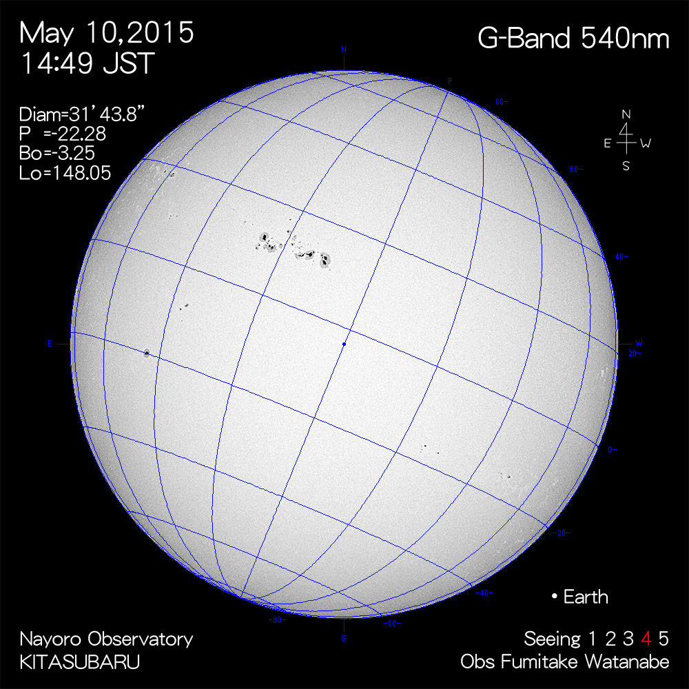 2015年5月10日540nm波長の太陽