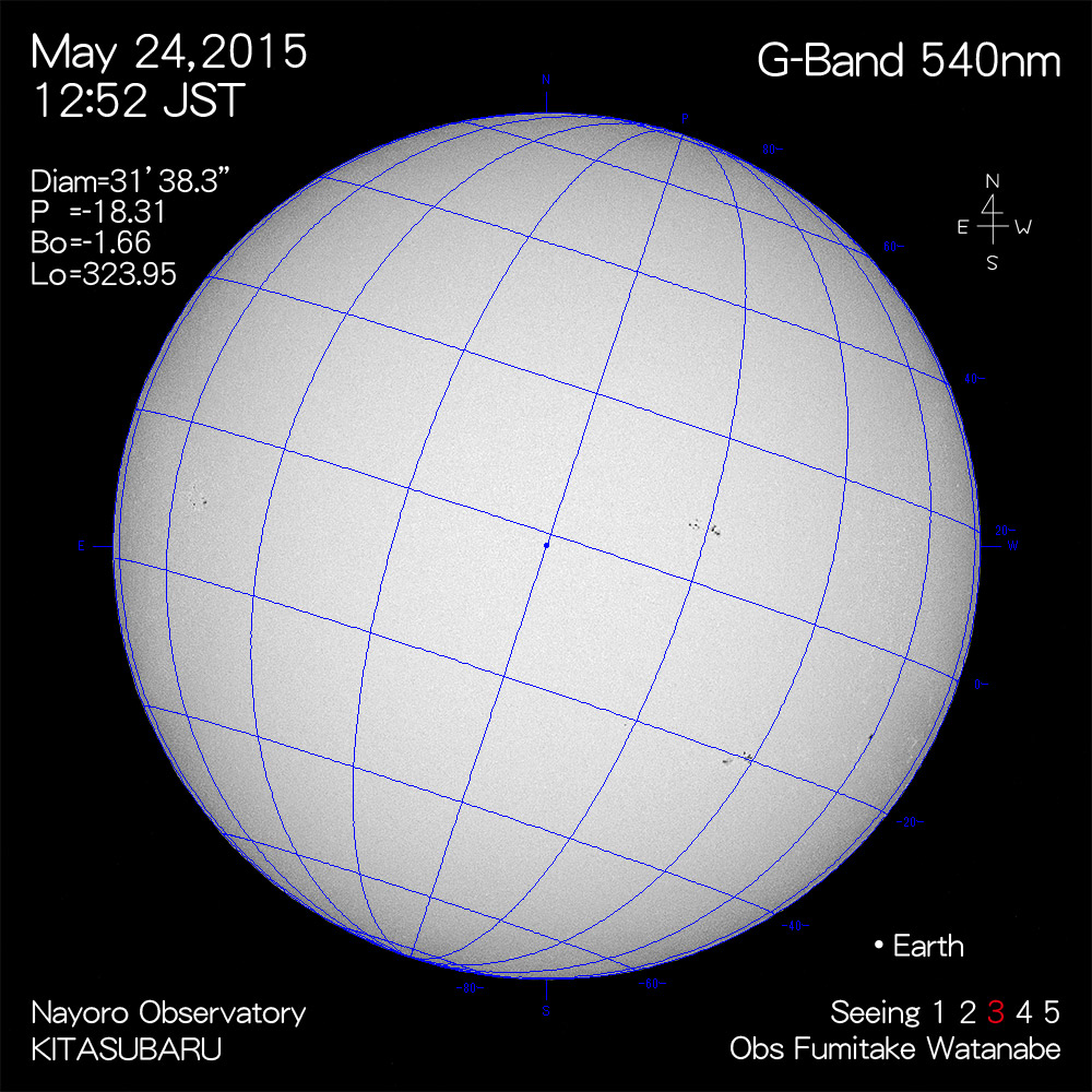 2015年5月24日540nm波長の太陽