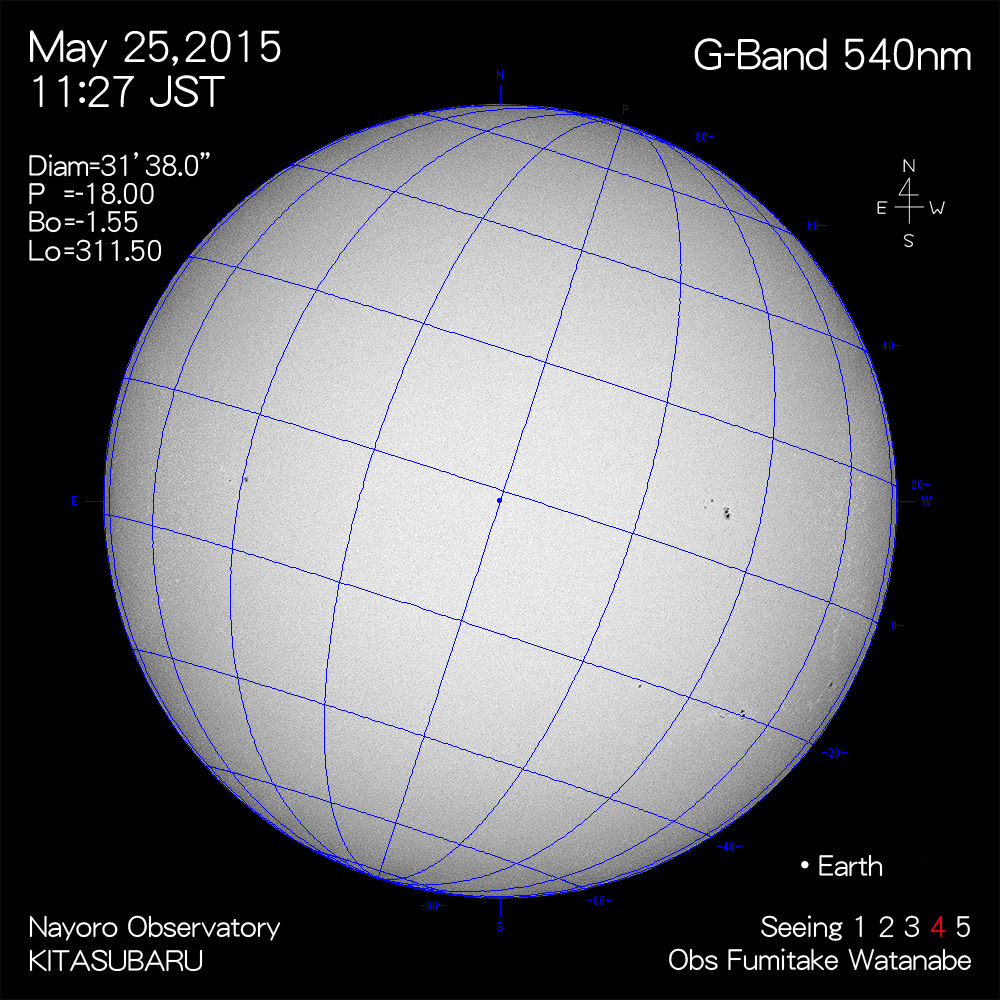 2015年5月25日540nm波長の太陽