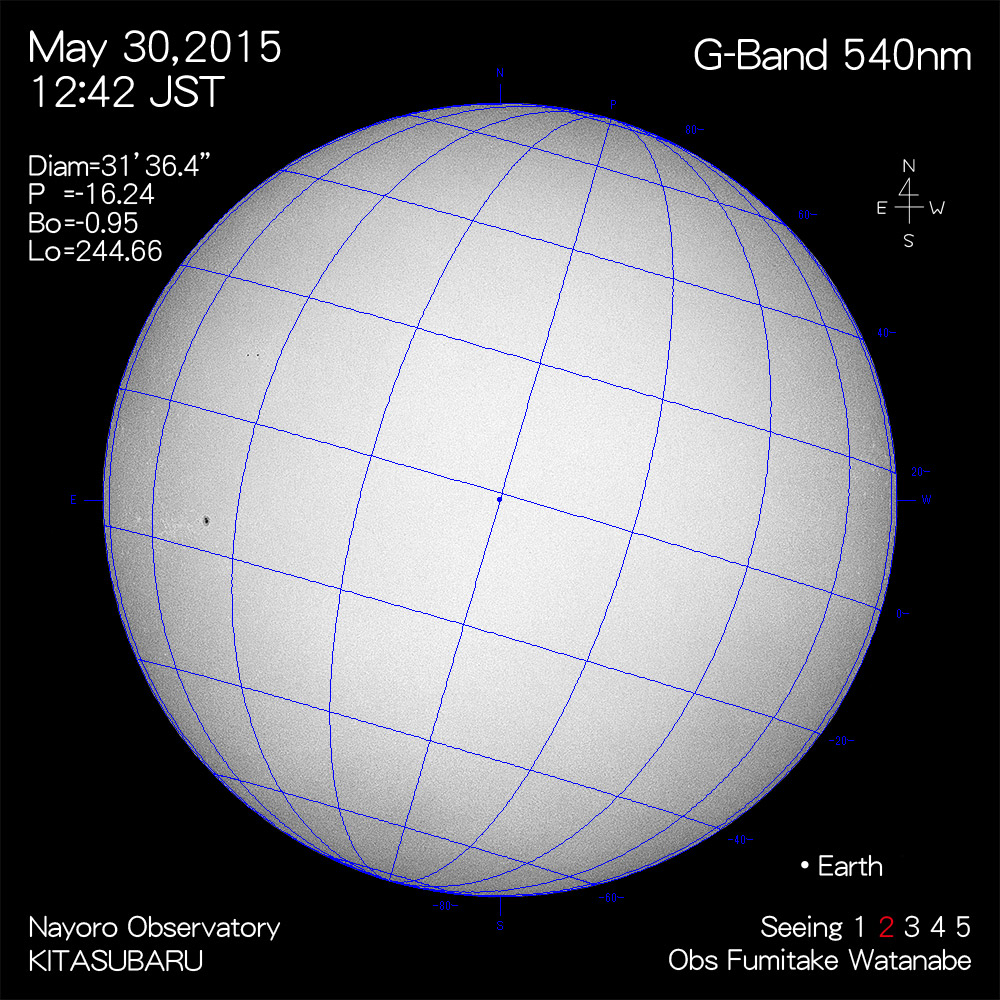 2015年5月30日540nm波長の太陽