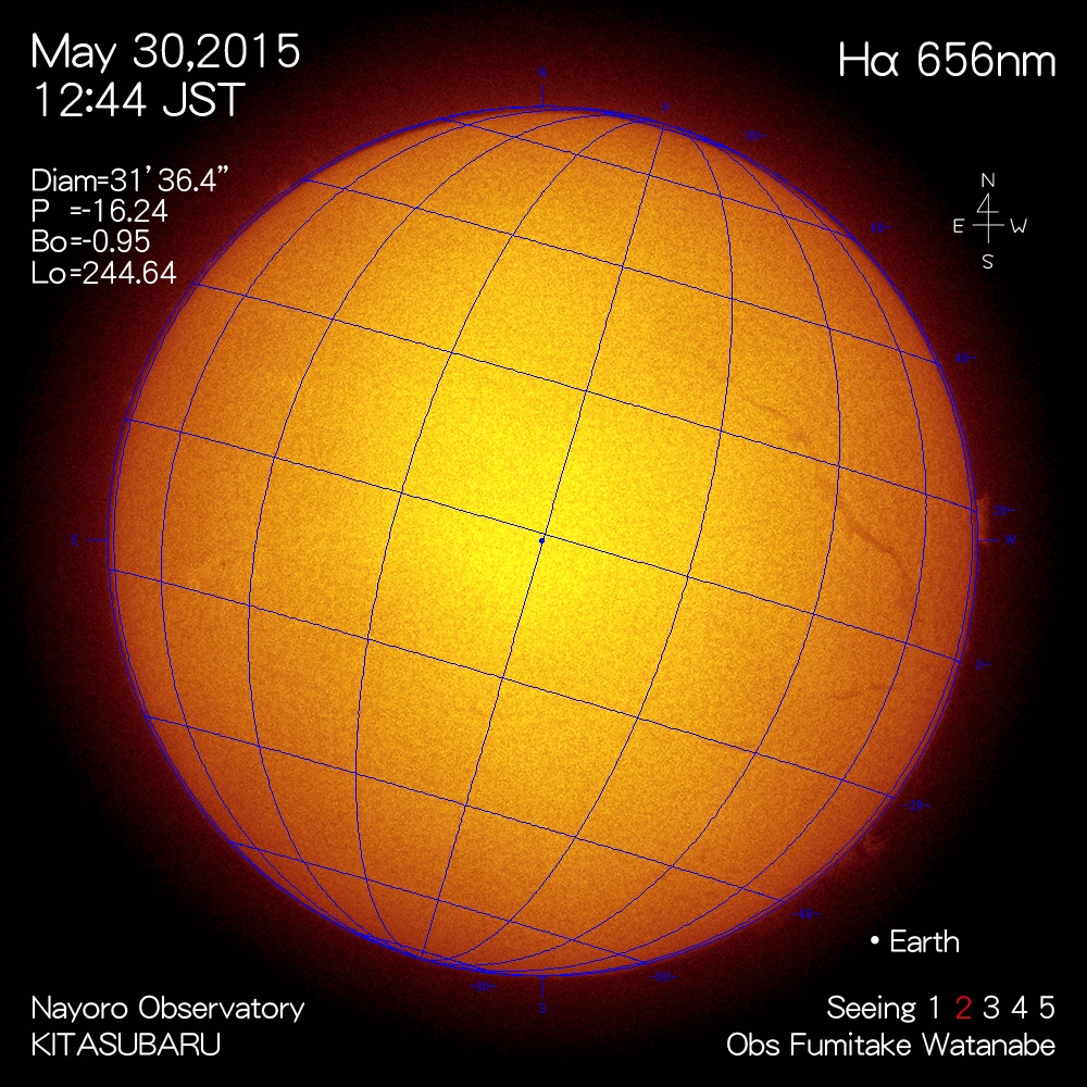 2015年5月30日Hα波長の太陽