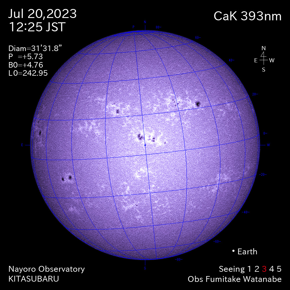 2022年7月20日 CaK波長の太陽