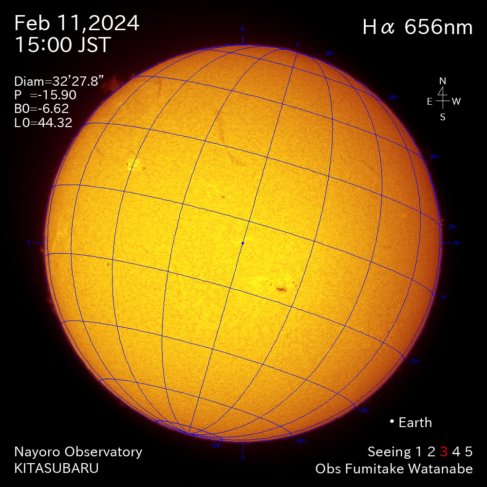 2024年2月11日 Ha波長の太陽