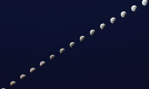 2012年6月4日 19時29分〜21時24分に撮影された部分月食