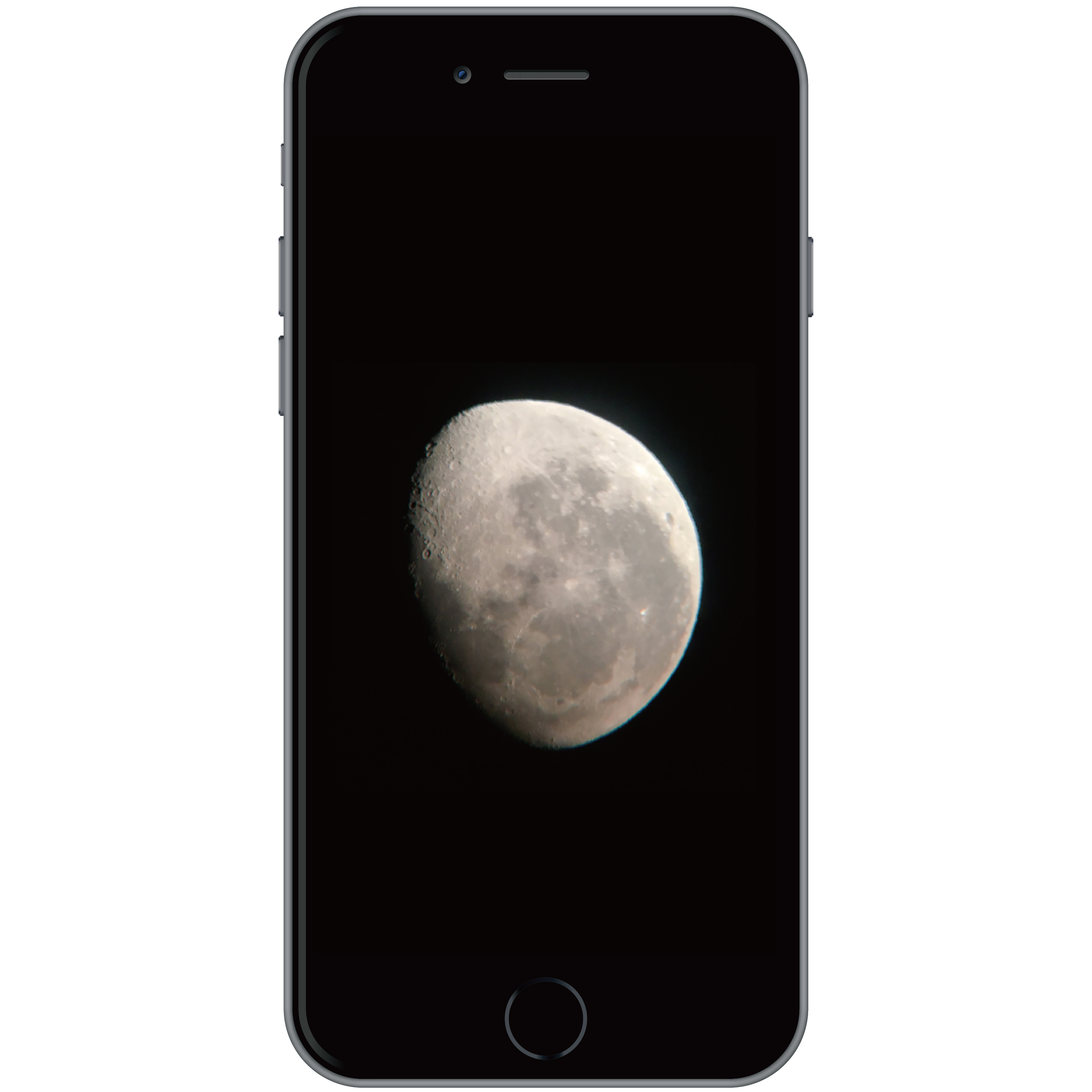 スマートフォンで撮影した月