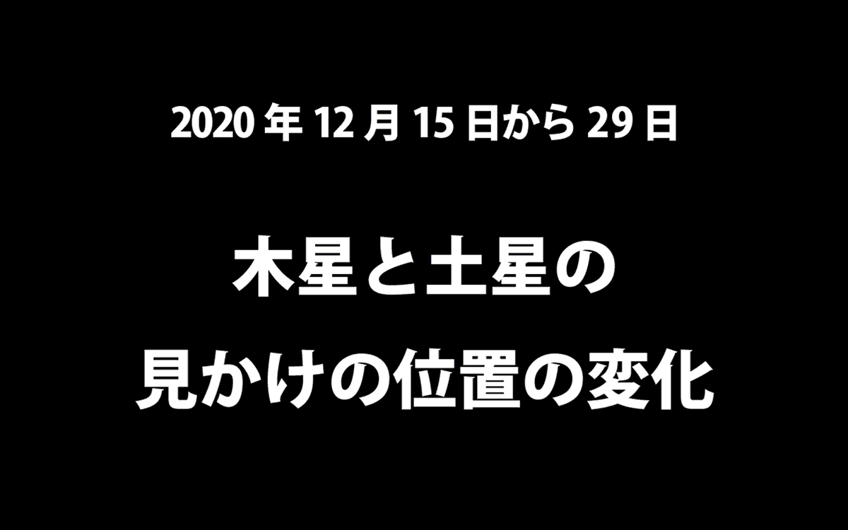 観望会期間中の木星と土星の位置関係