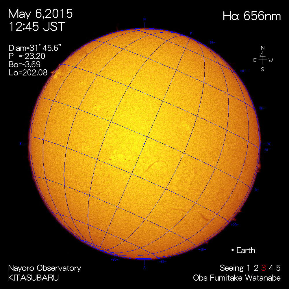 2015年5月6日Hα波長の太陽