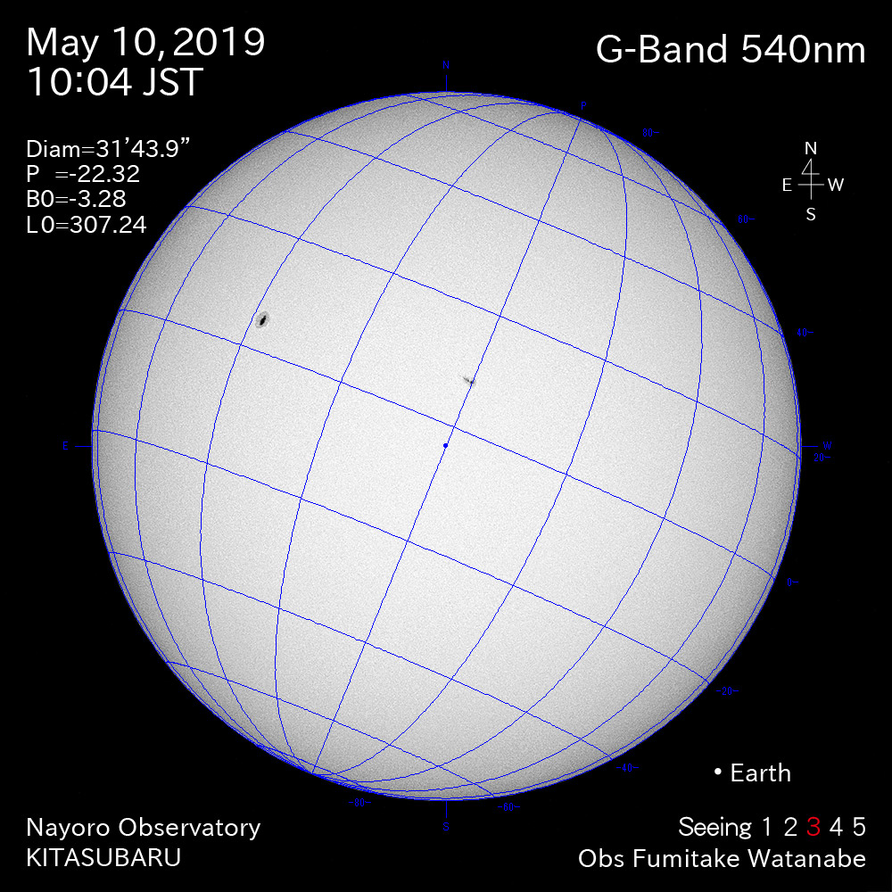 2019年5月10日540nm波長の太陽