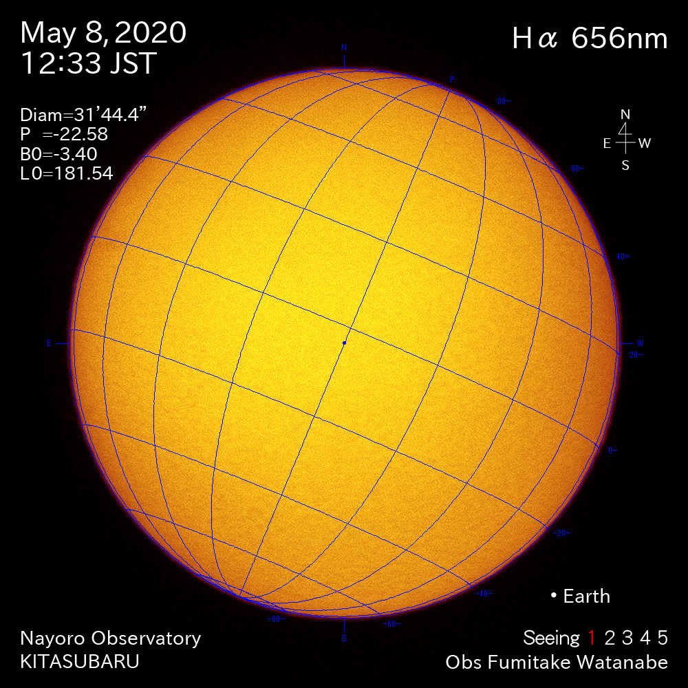 2020年5月8日Hα波長の太陽