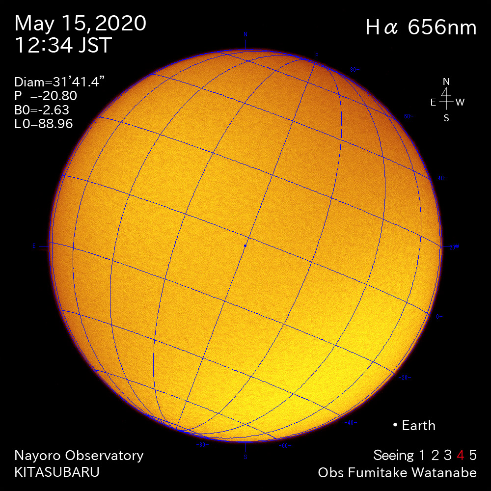 2020年5月15日Hα波長の太陽