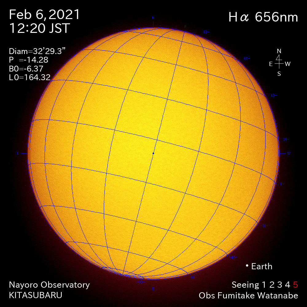 2021年2月6日Ha波長の太陽
