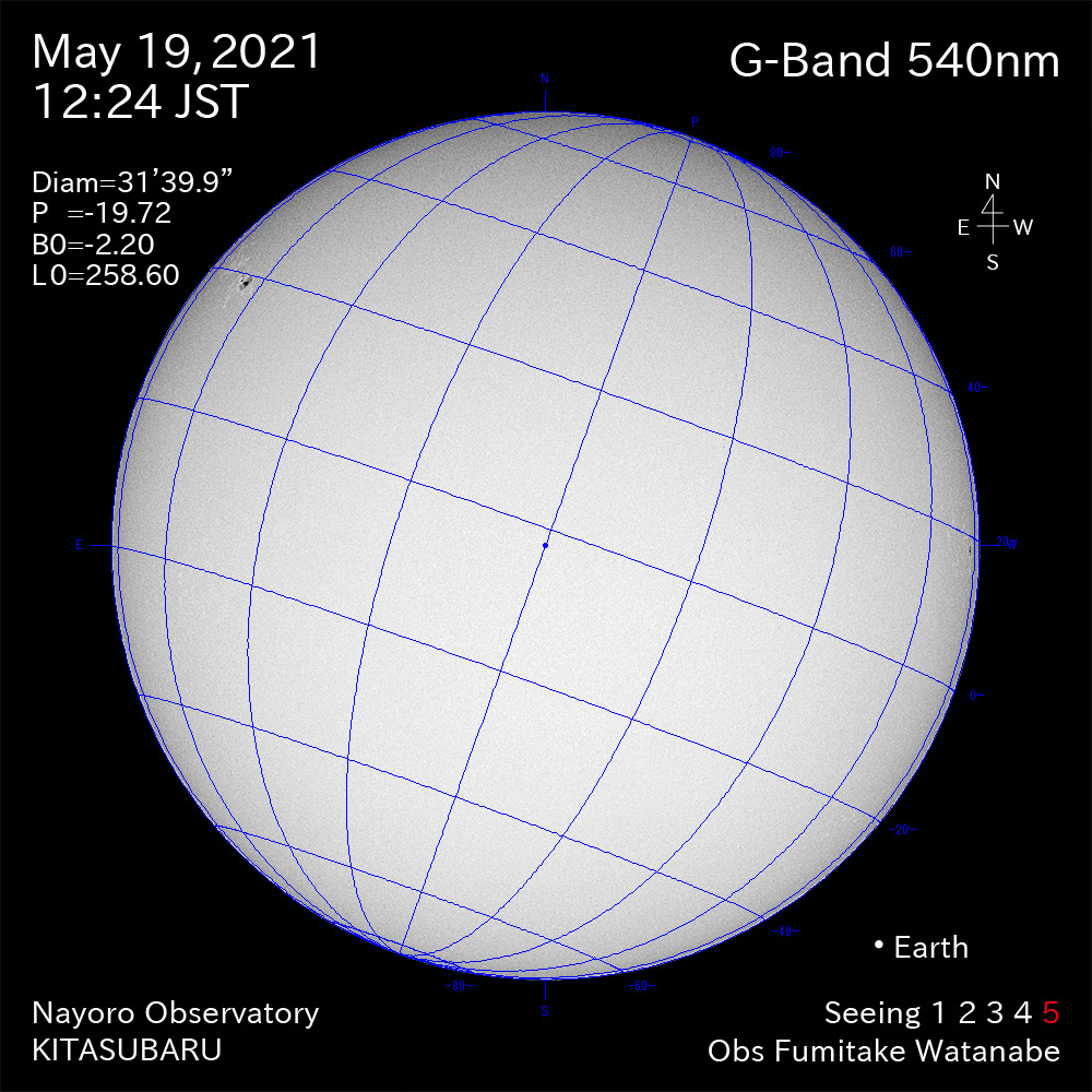 2021年5月19日540nm波長の太陽