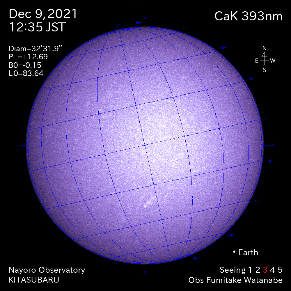 2021年12月9日Ca波長の太陽