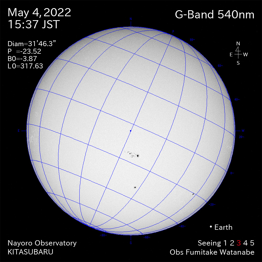 2022年5月4日540nm波長の太陽