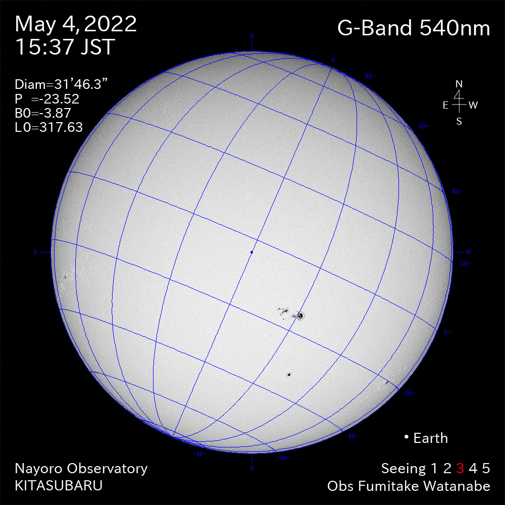 2022年5月5日540nm波長の太陽