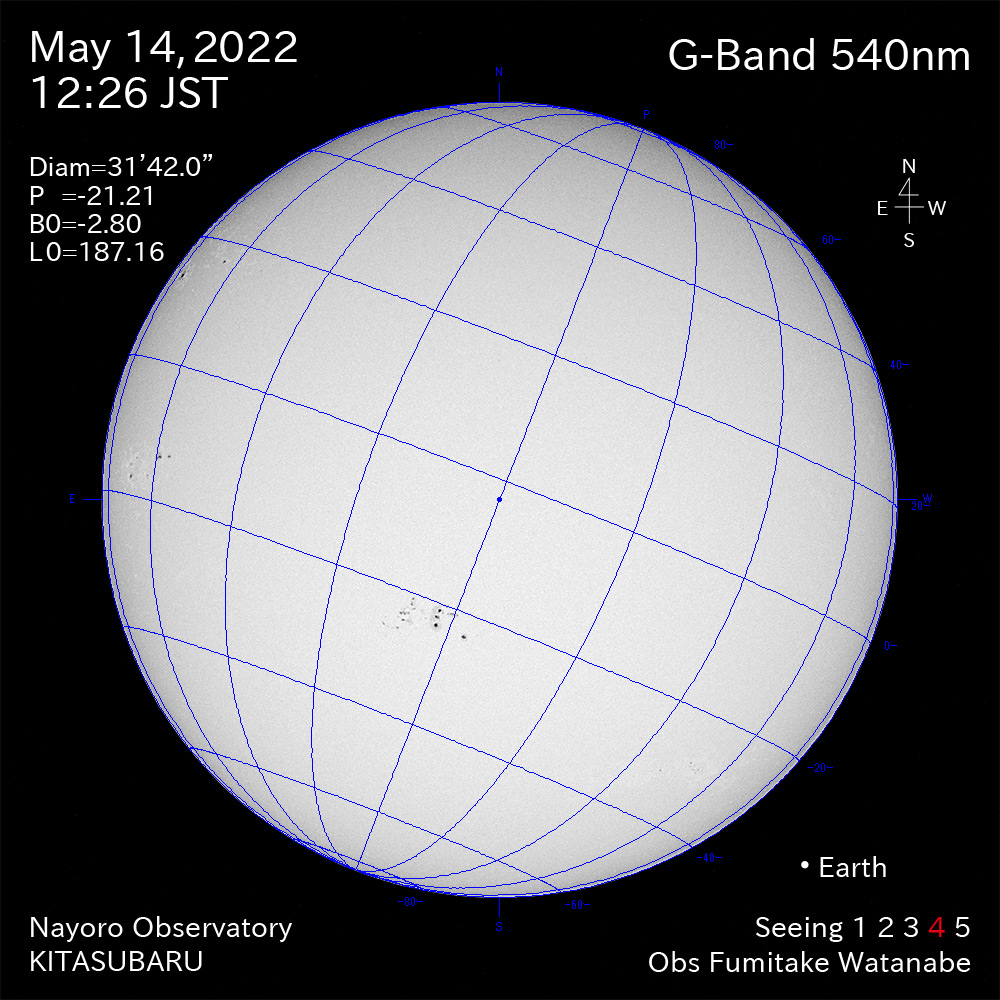 2022年5月14日540nm波長の太陽
