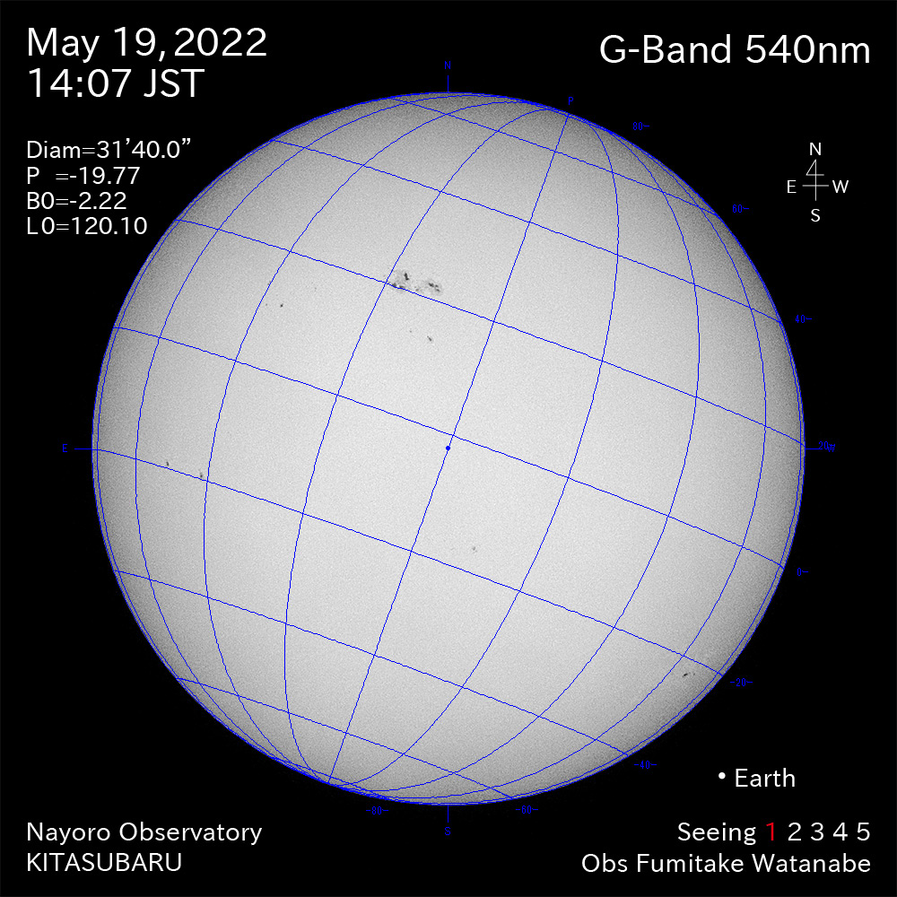 2022年5月19日540nm波長の太陽