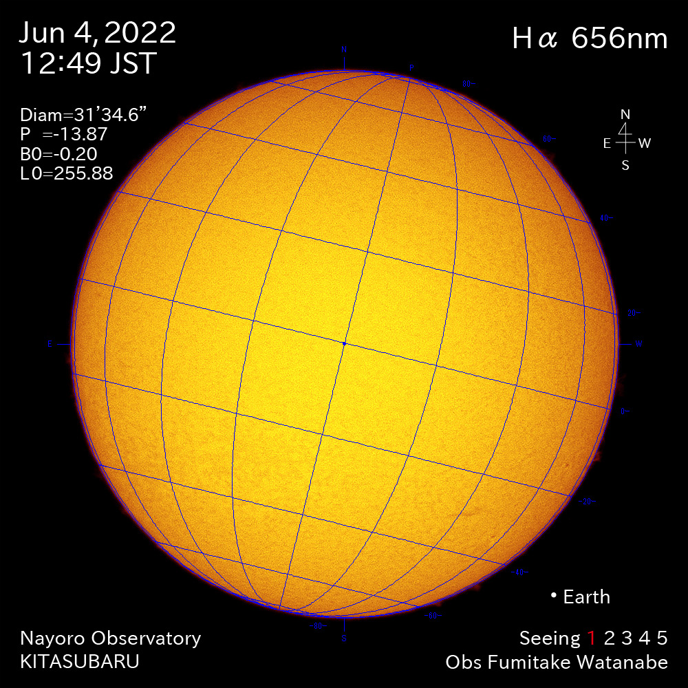 2022年6月5日Ha波長の太陽