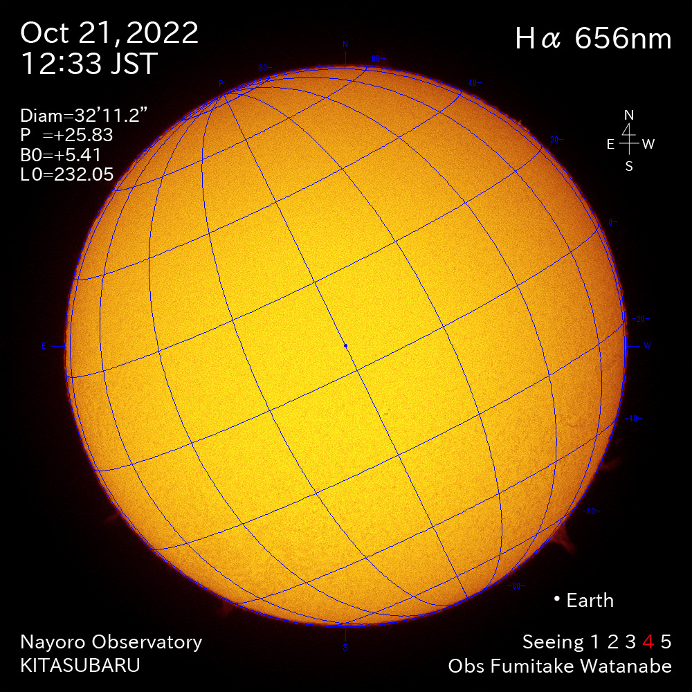 2022年10月21日Ha波長の太陽