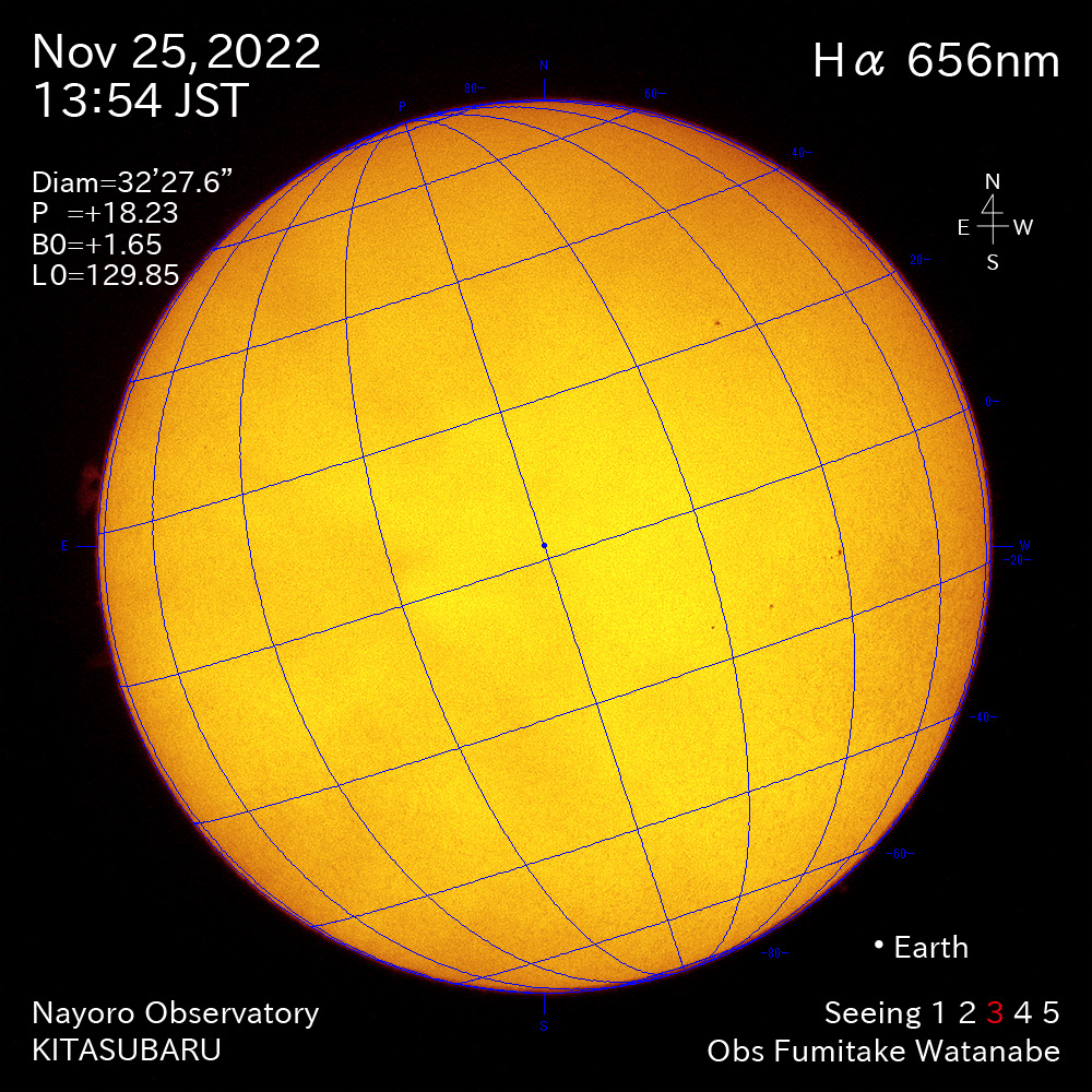 2022年11月25日Ha波長の太陽