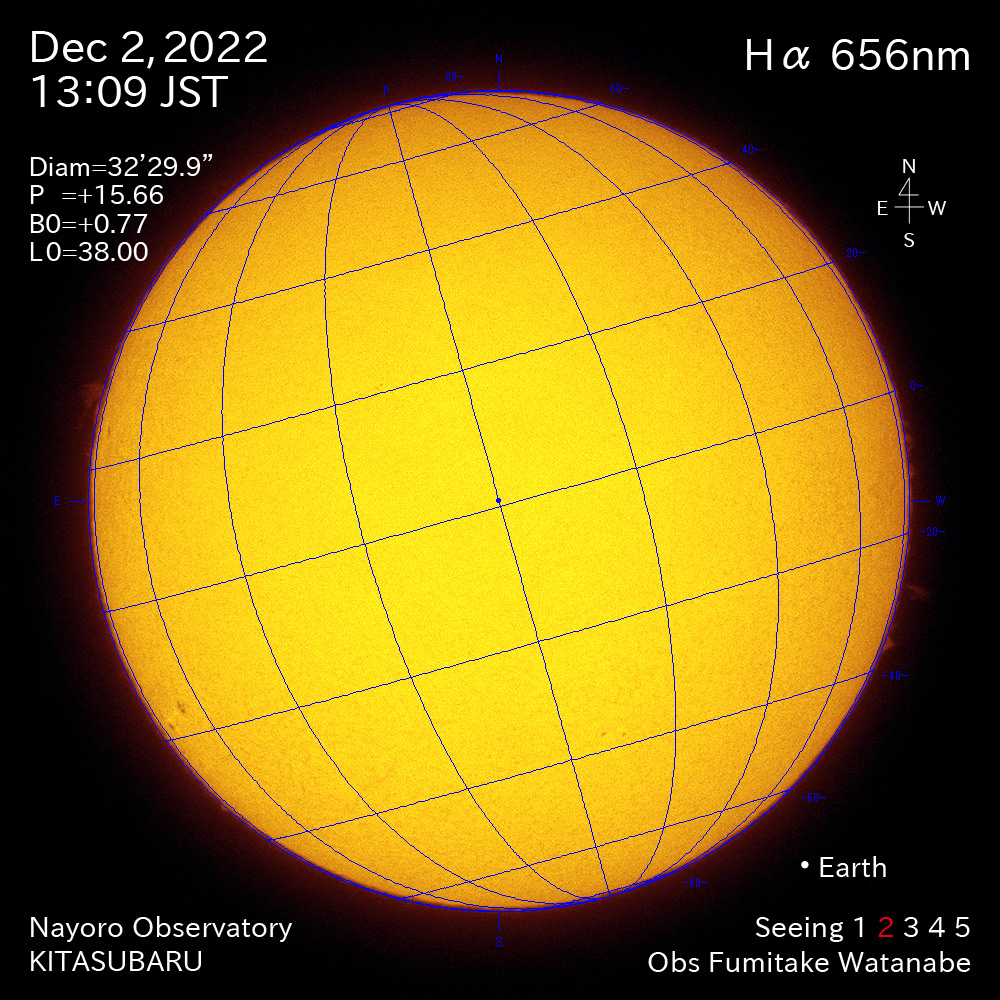 2022年12月2日Ha波長の太陽