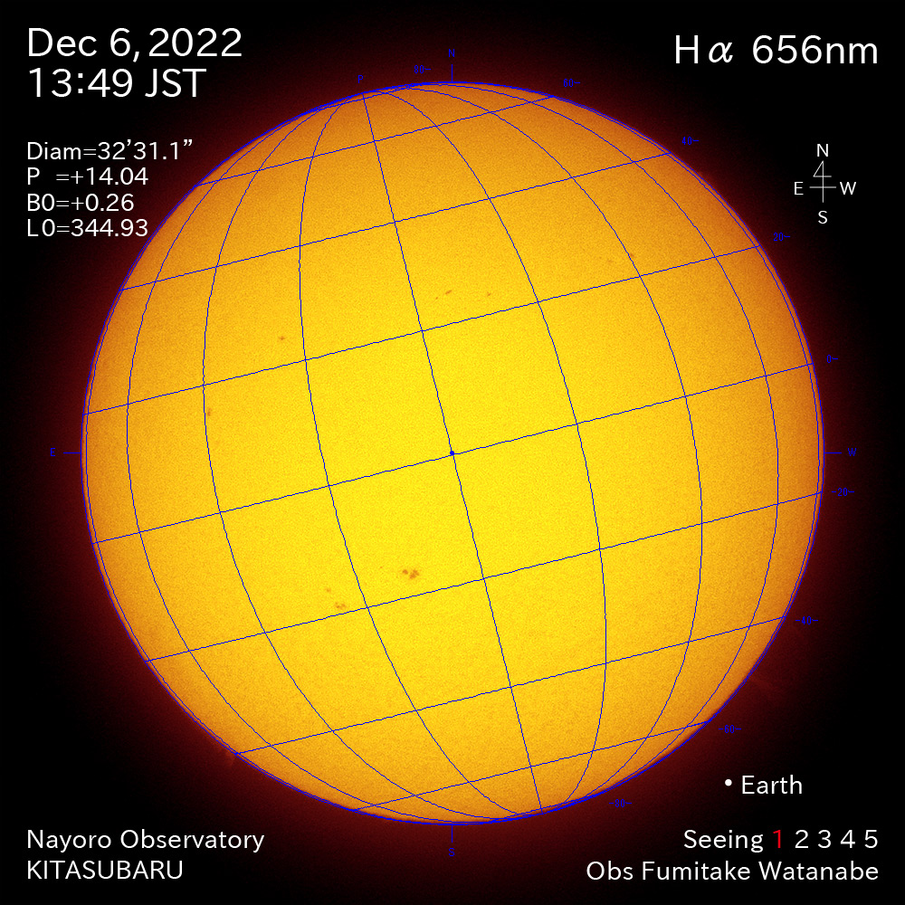 2022年12月6日Ha波長の太陽