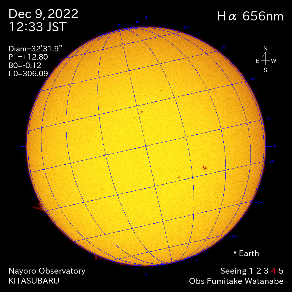 2022年12月9日Ha波長の太陽
