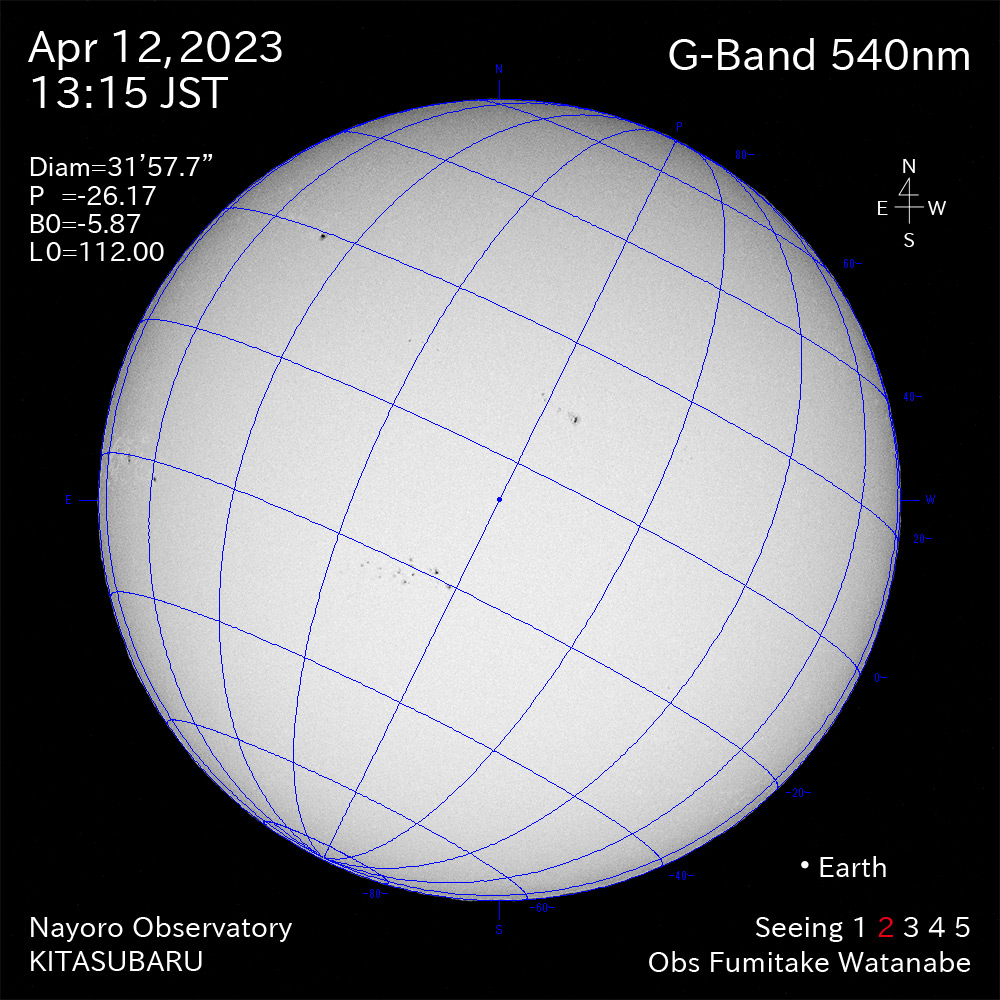 2022年4月12日 540nm波長の太陽
