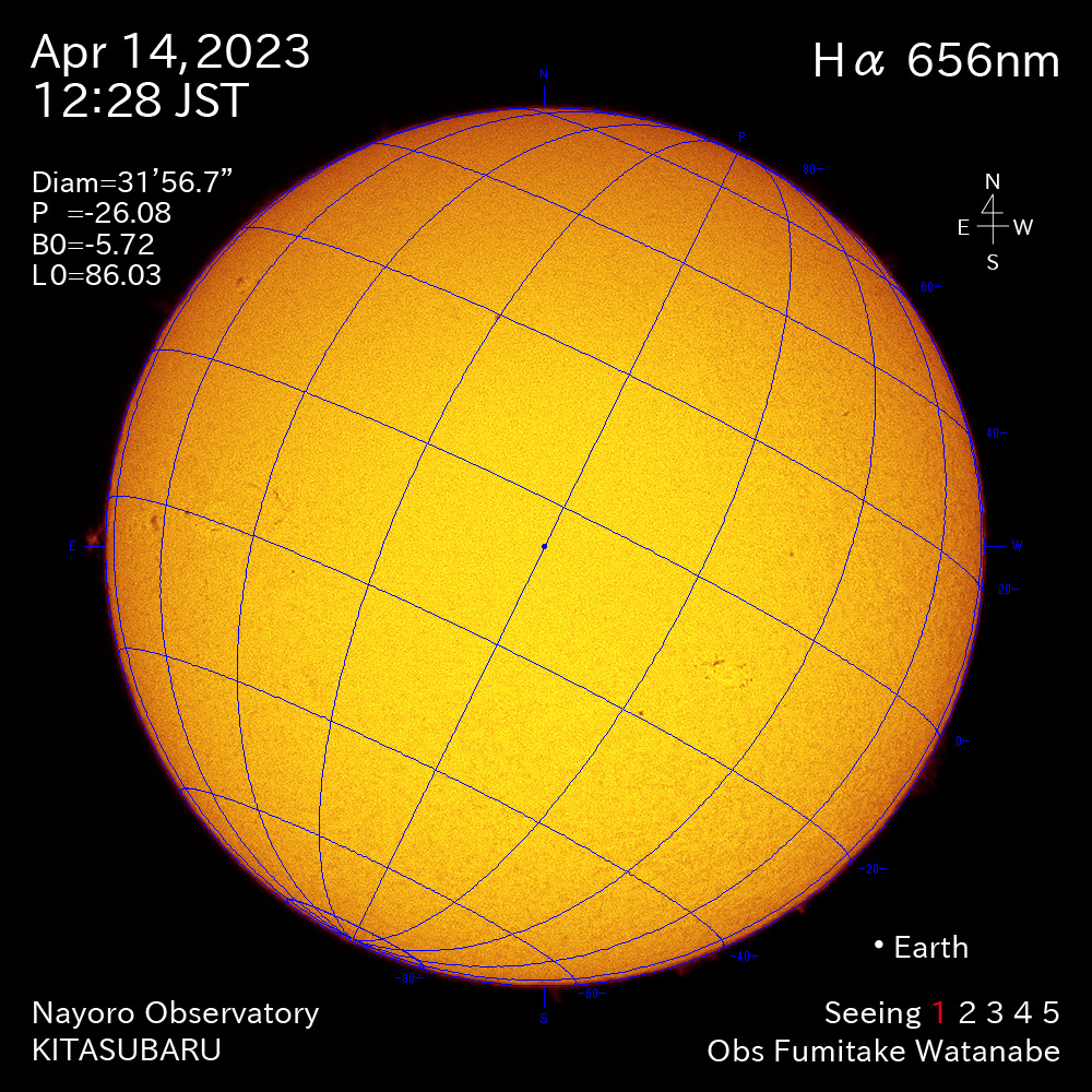 2022年4月14日 Ha波長の太陽