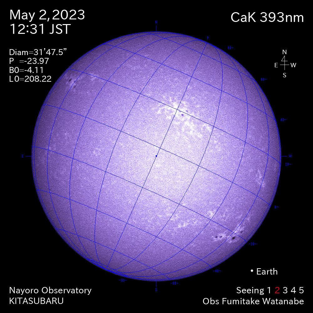 2022年5月2日 CaK波長の太陽