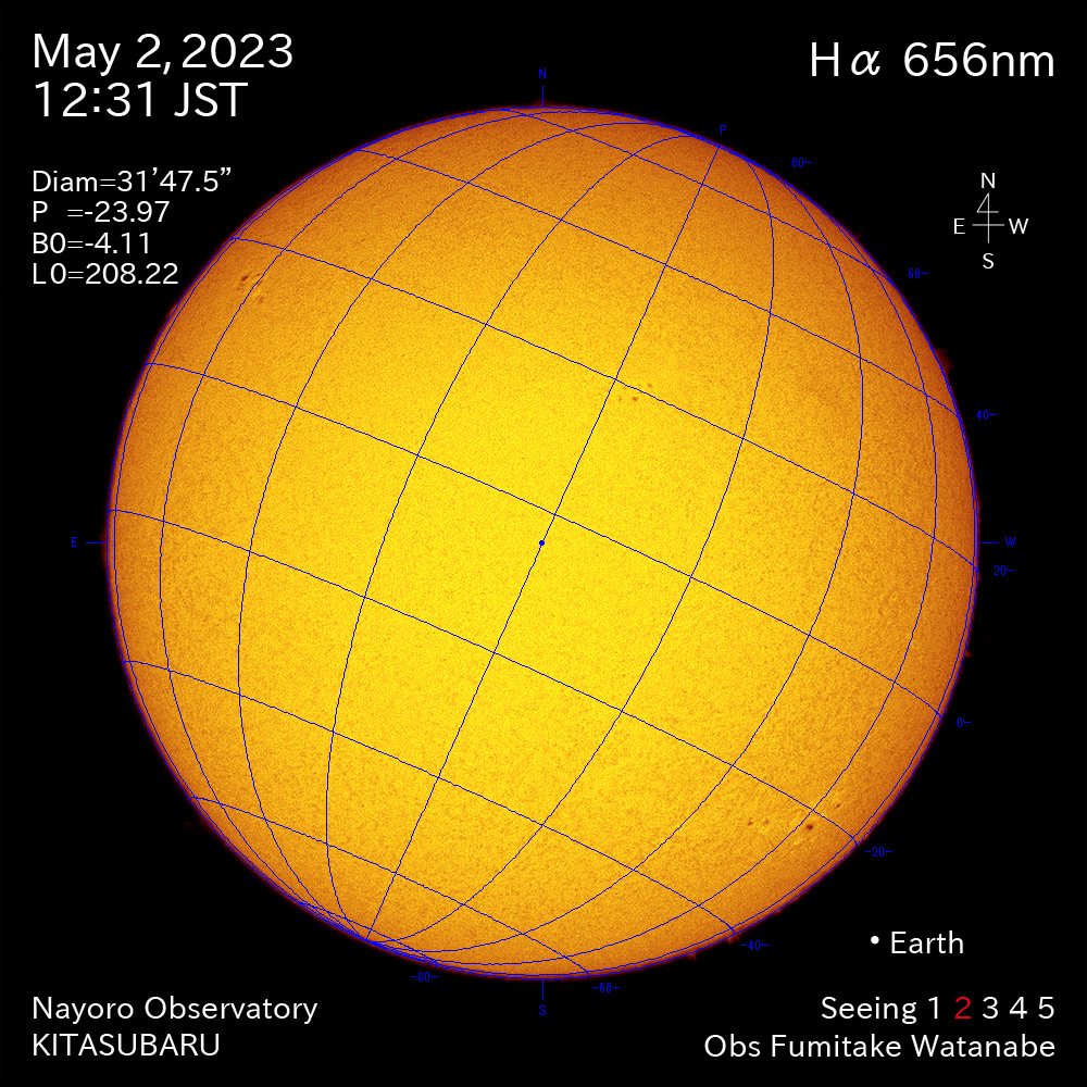 2022年5月2日 Ha波長の太陽