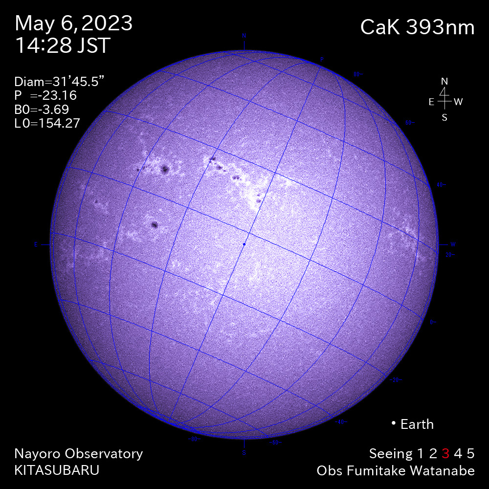 2022年5月6日 CaK波長の太陽