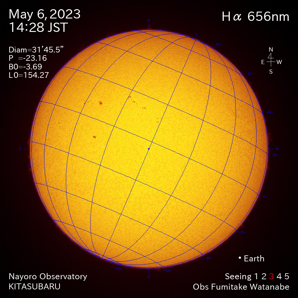 2022年5月6日 Ha波長の太陽
