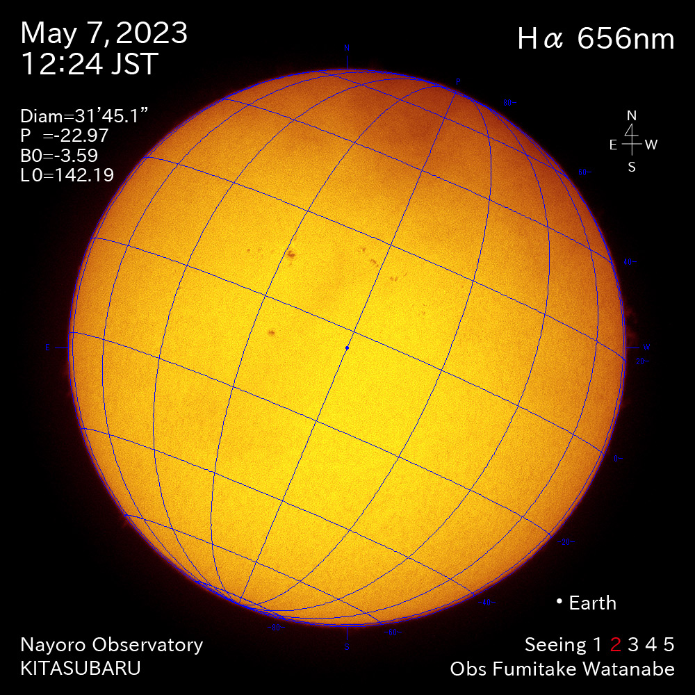 2022年5月7日 Ha波長の太陽