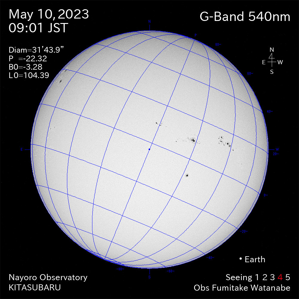 2022年5月10日 540nm波長の太陽