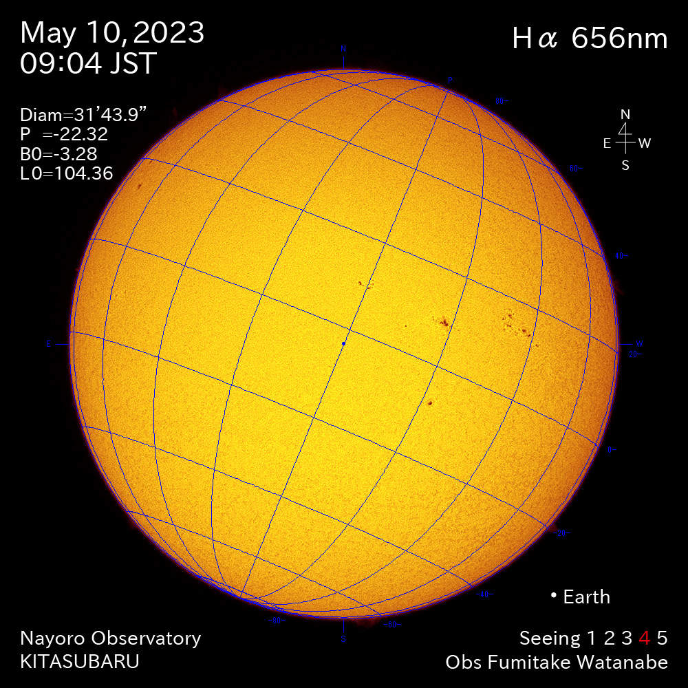 2022年5月10日 Ha波長の太陽