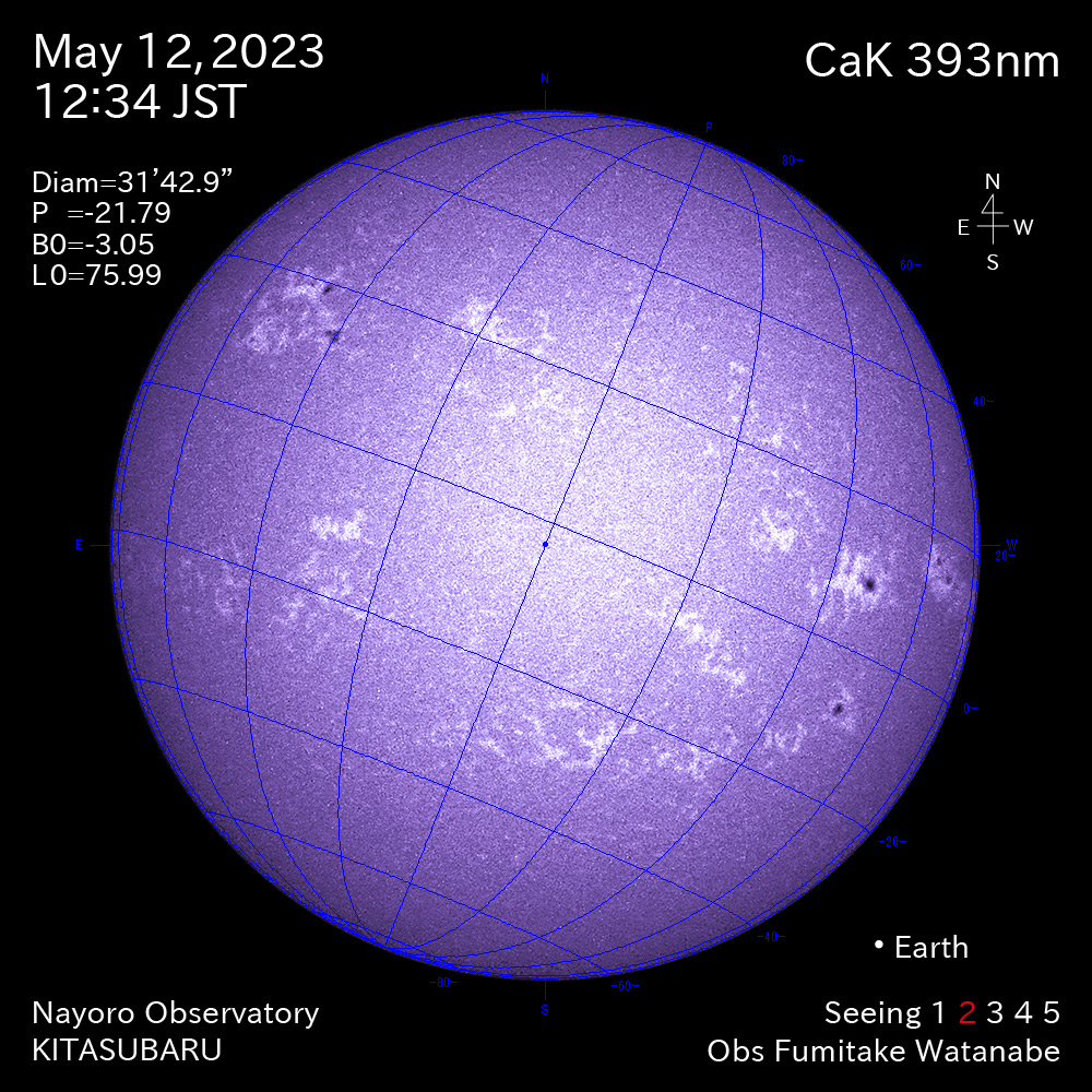 2022年5月12日 CaK波長の太陽