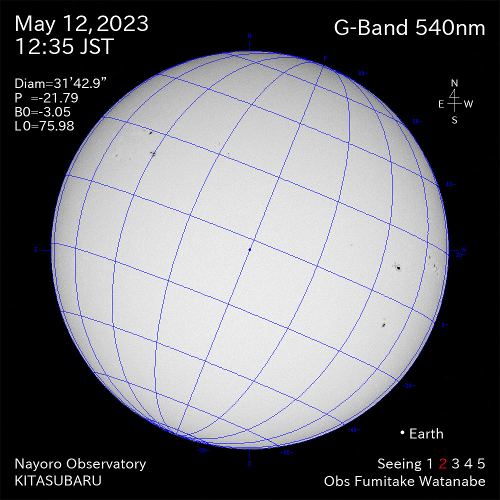 2022年5月12日 540nm波長の太陽