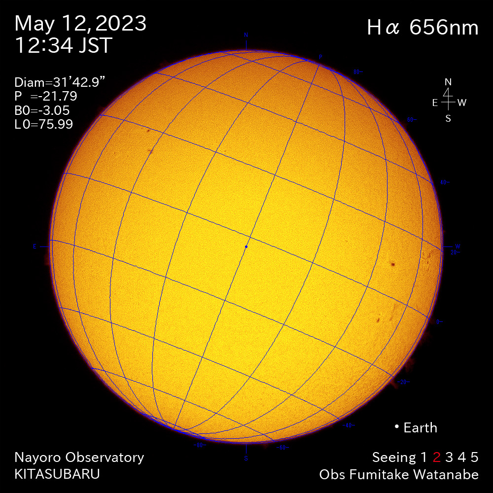 2022年5月12日 Ha波長の太陽